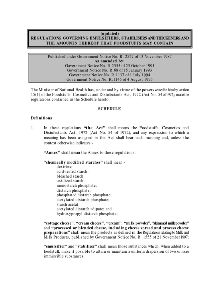 Emulsifiers Stabilizers Thickeners R2527 PDF PDF Chocolate