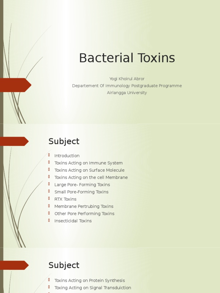 Overview Of Bacterial Toxins And Effects Pdf Biotechnology