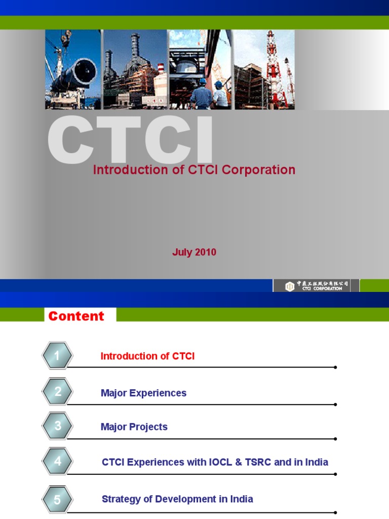 CTCI Corporation Overview and Projects | PDF | Polymers | Cracking ...