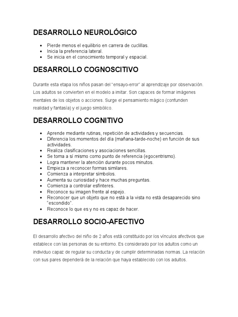Desarrollo Integral de Niños de 2 a 3 Años | PDF | Desarrollo cognitivo ...