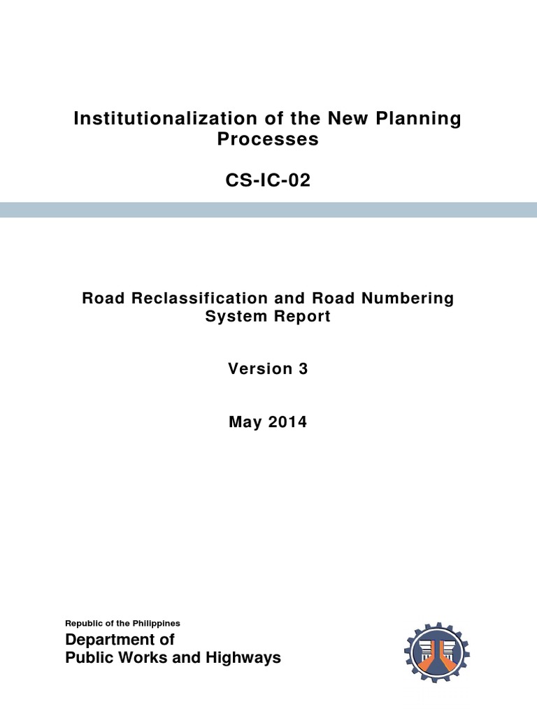 Road Reclassification and Road Numbering System Report (2016 - 02 - 12 ...
