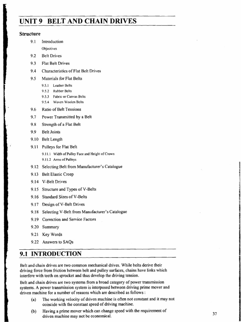 Belt Rope Chain Drives PDF PDF Belt (Mechanical) Machines