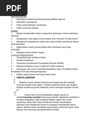 Faktor Rasuah Pdf