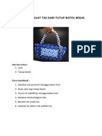 Cara Membuat Tas dari Tutup Bekas