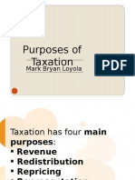 Purposes and Kinds of Taxation