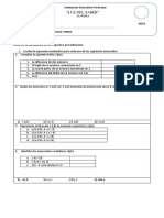 Examen Luz Del Saber 1 Año Algebra Final PDF