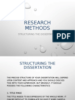 Structuring Your Dissertation