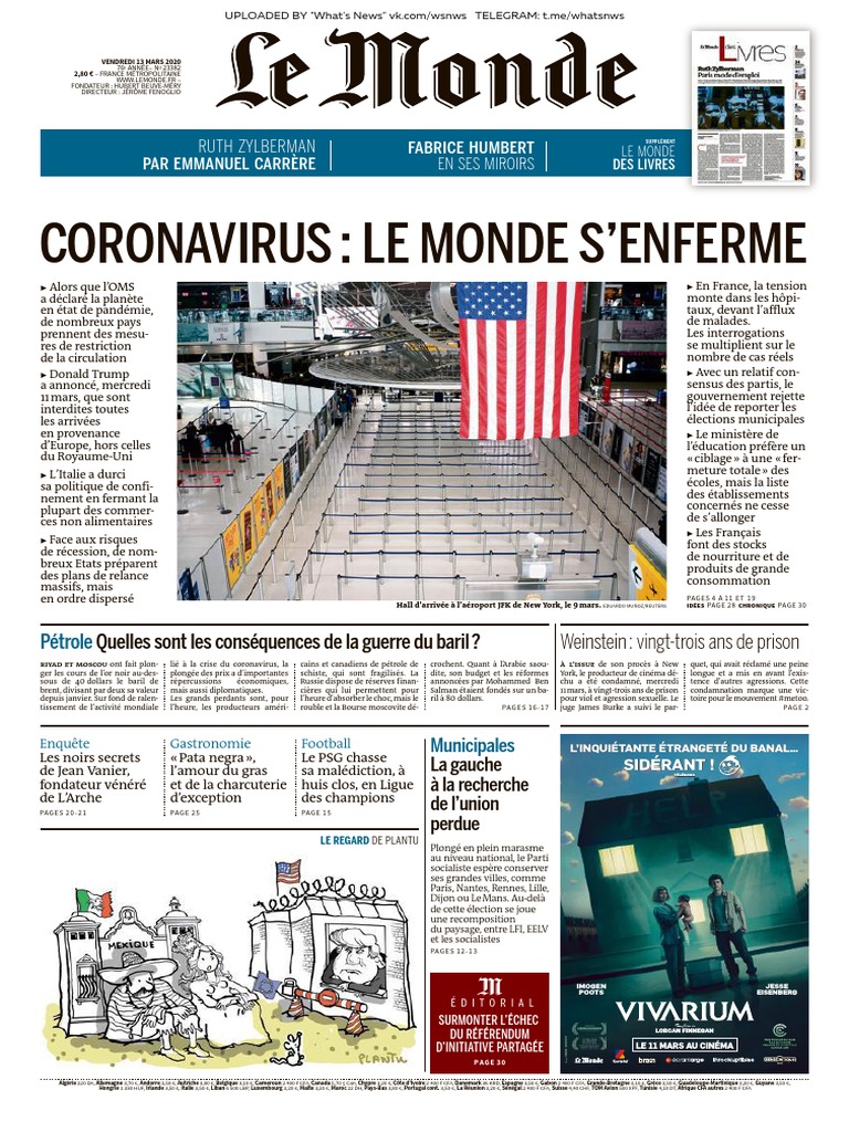 Le Monde 13 03 Pdf Pdf Poursuites Judiciaires Gouvernement