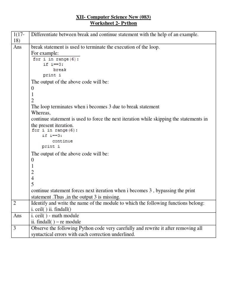 Ws 2 Python Control Flow Python Programming Language
