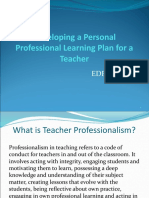 Developing a Personal Professional Learning Plan