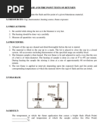 Exp. No. 3 Flash and Fire Point Tests On Bitumen