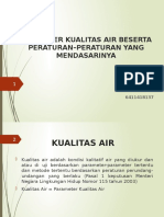 Parameter Kualitas Air Beserta Peraturan - Peraturan Yang