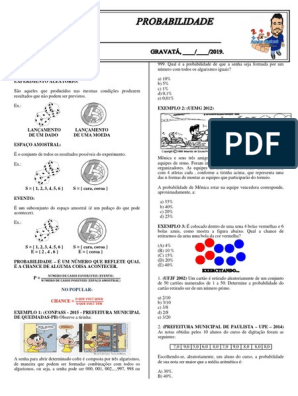 As fichas a seguir foram colocadas em uma urna. Determine a probabilidade  de, em um sorteio, retirarmos 