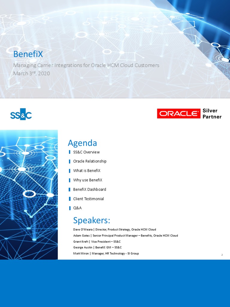 HCM BenefiX For Oracle inar PDF Employee Benefits Business