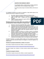 Requisitos para Ingresar A Mexico PDF