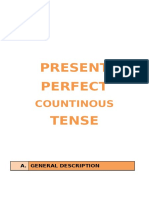 Present Perfect Countinous Tense