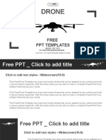 Drone Icon in Black Flat Style PowerPoint Templates Widescreen
