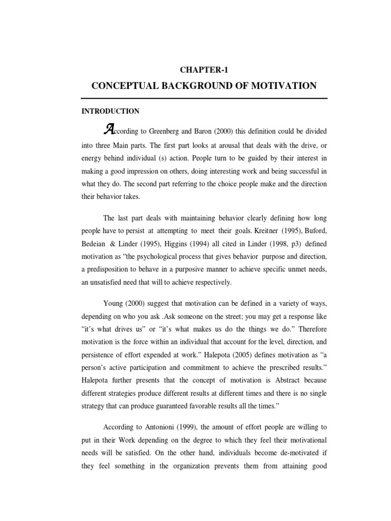 Conceptual Background of Motivation - Recommendation PDF | PDF ...