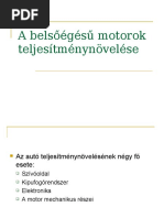 A Belsőégésű Motorok Teljesítménynövelése