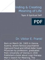 Dr Viktor Frankl's Logotherapy and Finding Meaning