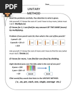 Unitary Method Practice Questions | PDF