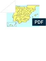 Mapa Mudo Ríos de España