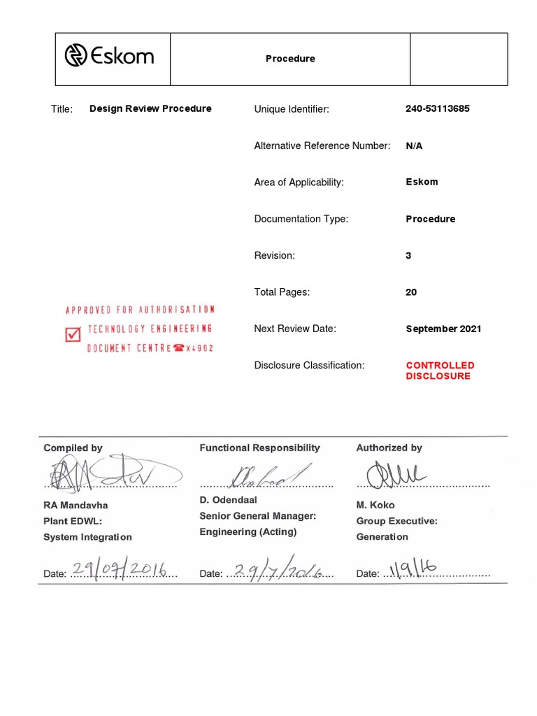 Design Review Procedure Overview | PDF | Reliability Engineering ...