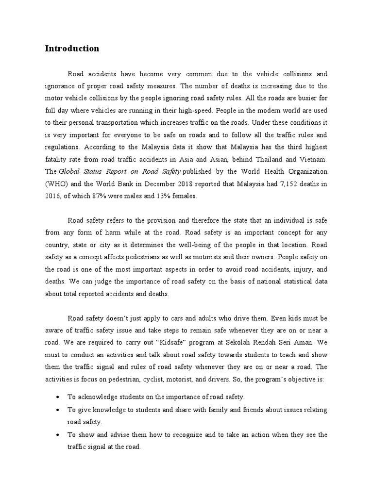 Importance of Road Safety Education | PDF | Road Traffic Safety | Traffic