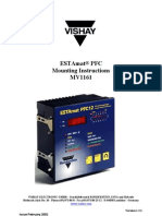 Estamat PFC Mounting Instructions Mv1161: Issue February 2002 Document Number: 13124
