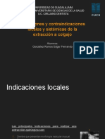 Indicaciones y contraindicaciones locales y sistémicas de la extracción a colgajo