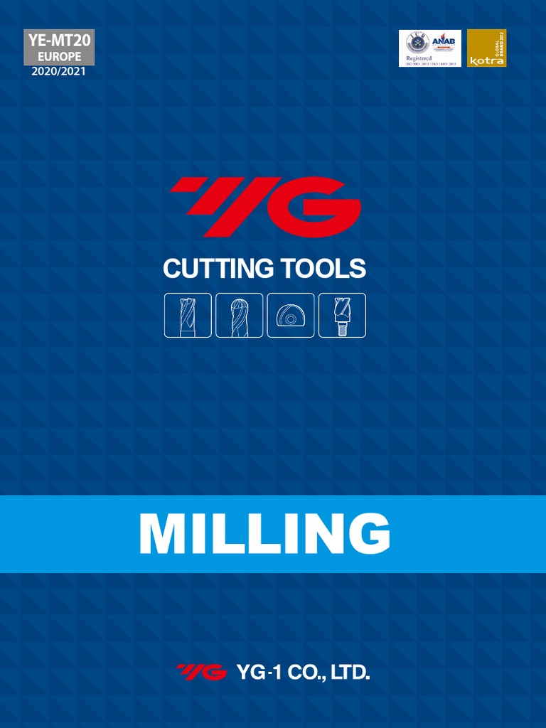 (YeMt) Milling Tools PDF PDF Machining Steel