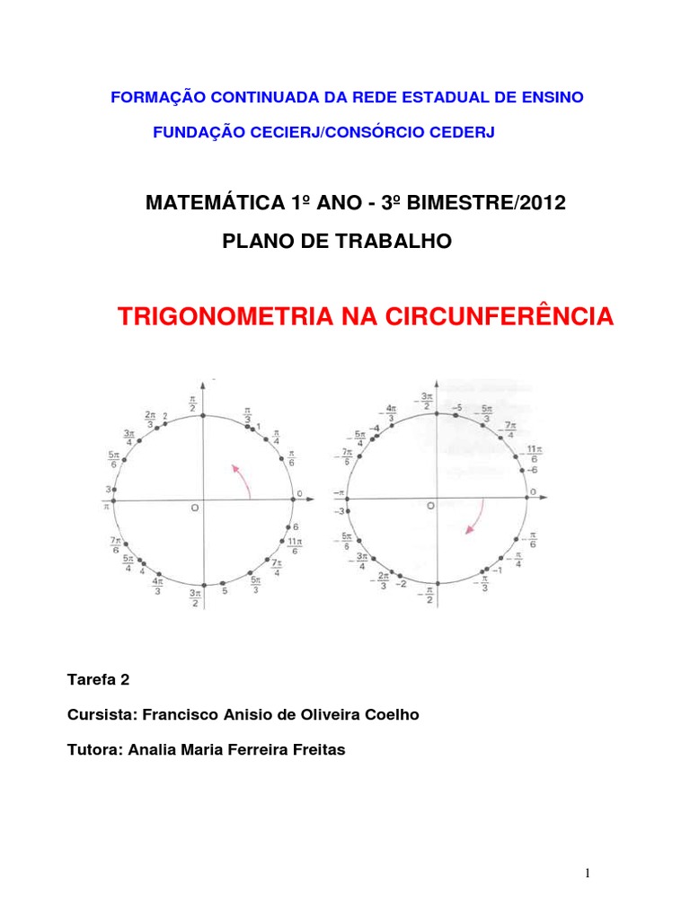 Trigonometria na circunferência