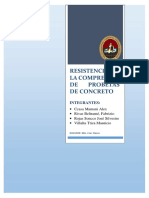 Resistencia A La Compresión de Probetas de Concreto PDF
