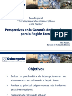 Perspectivas en La Garantia de Suministro para La Region