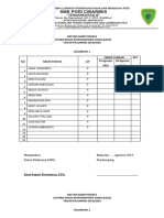 Daftar Hadir Peserta Tiap Kelompok 2019