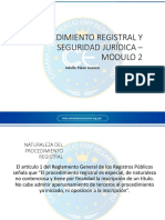 Modulo 2 Procedimiento Registral y Seguridad Juridica - Modulo 2