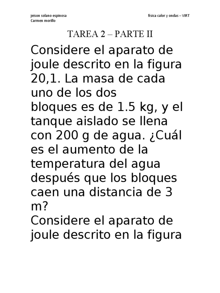 Tarea 2 Parte 2 | PDF | Conduccion termica | Calor
