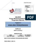 QGJ3023 - Fungsi Muskuloskeletal Dan Pergerakan Manusia Tugasan 2 Analisis Pergerakan