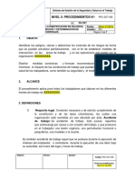 PRC-SST-008 Procedimiento para La Identificación de Peligros, Valoración de Riesgos y Determinación de Controles PDF