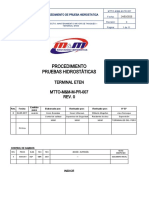 MTTO-M&M-M-PR-007 - Proc. Pruebas Hidrostaticas Rev. 0