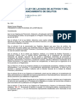 Reglamento Ley de Lavado de Activos y Del Financiamiento de Delitos PDF