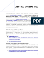 22 de Marzo Día Mundial Del Agua