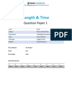 11 Length - Time Topic Booklet 1 CIE IGCSE Physics - MD PDF