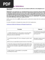 Procedure For Defibrillation