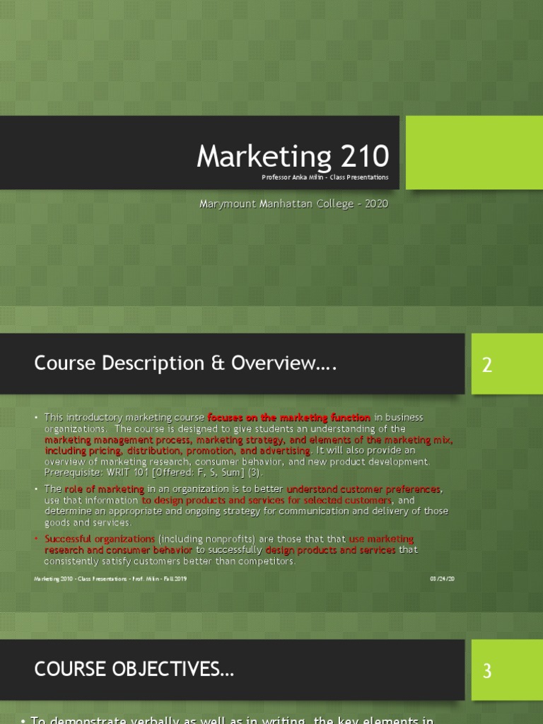 Intro to Marketing Course Guide | PDF | Market Segmentation | Brand
