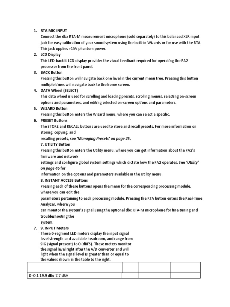 Rta Mic Input PDF Menu Usb