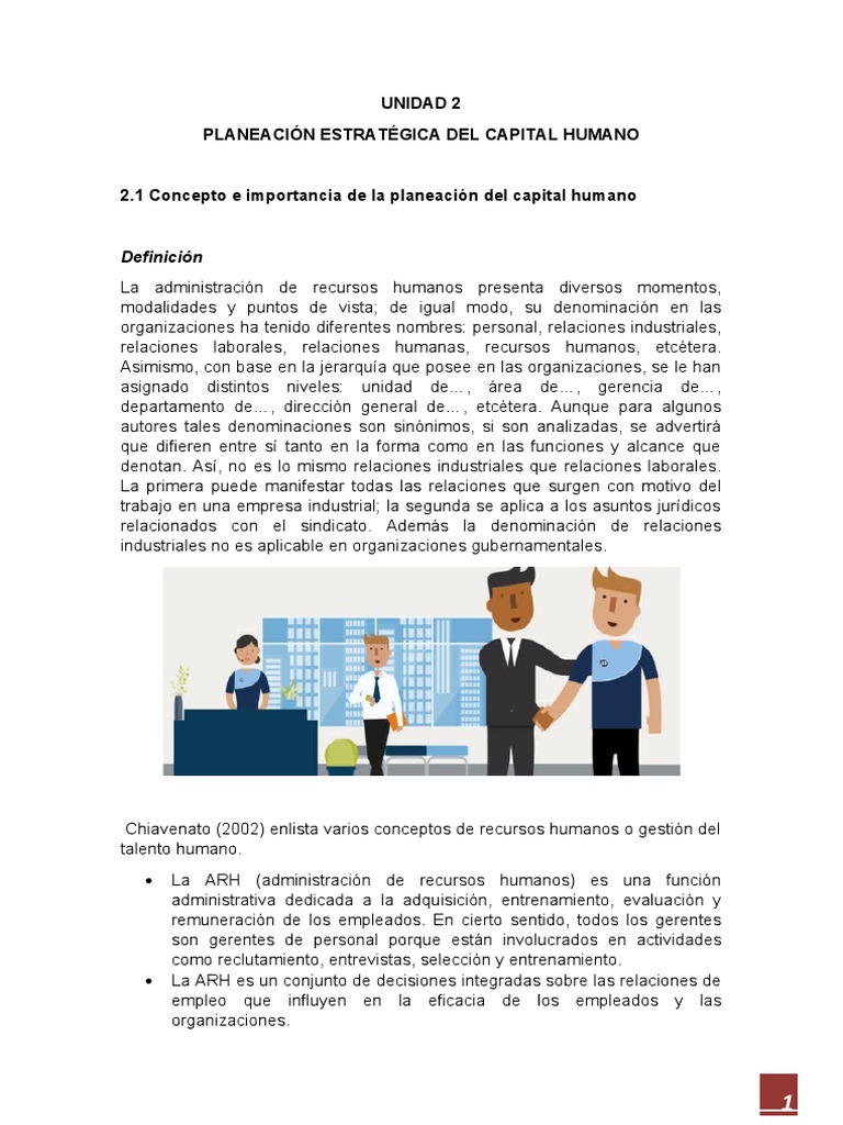 Unidad 2 Planeacion Estrategica Del Capital Humano | PDF | Gestión de