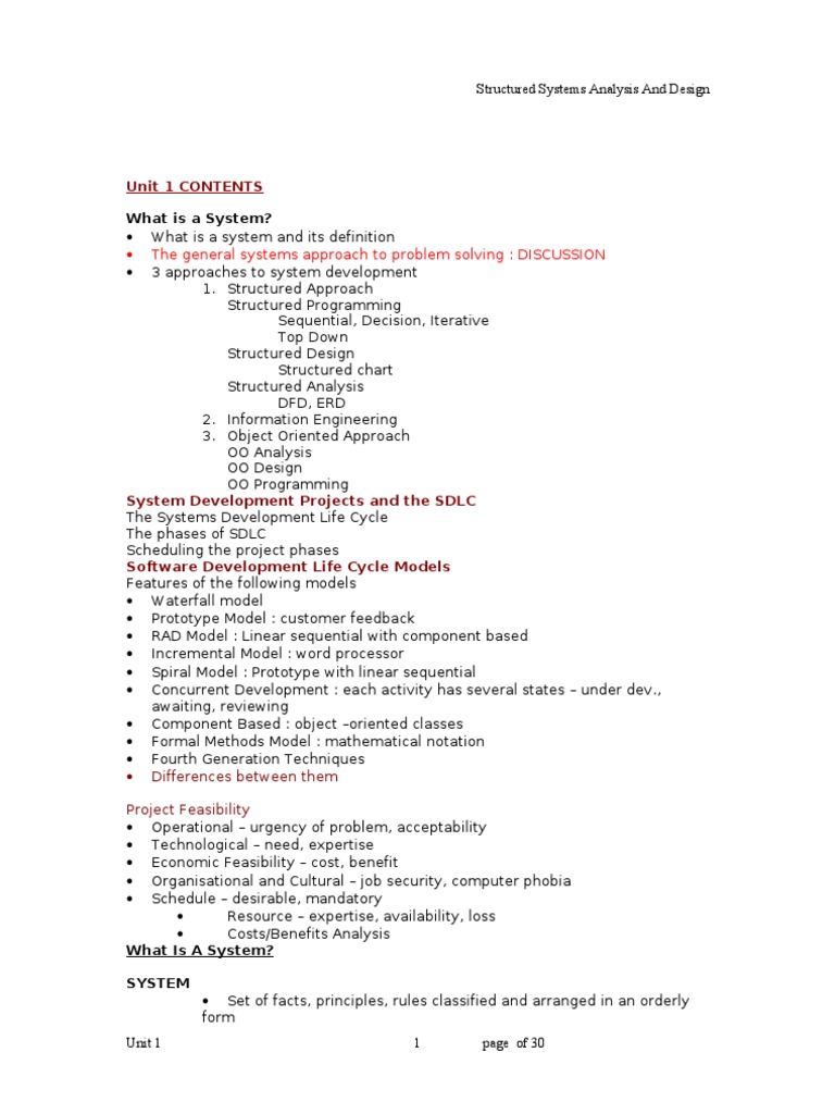 Structured Systems Analysis Overview | PDF | Software Development ...