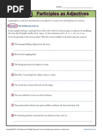 Verbals Participles As Adjectives PDF