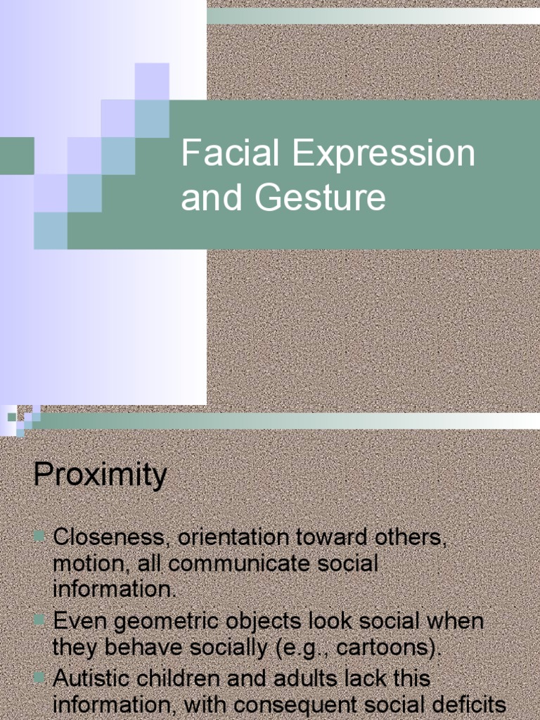 Understanding Facial Expressions and Gestures | PDF | Facial Expression ...